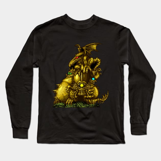 Space Pirates Golden Statue Long Sleeve T-Shirt by SuperSensei